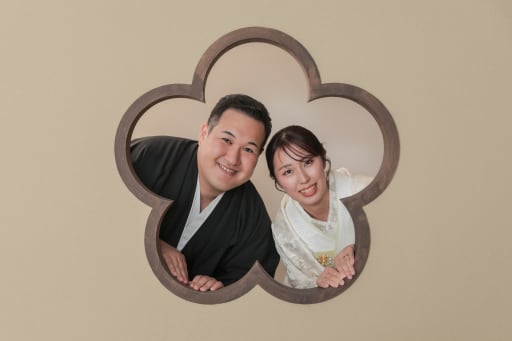 梅型 猪目窓から