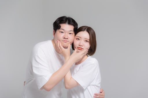 おふざけショット！！2人でお顔を寄せて楽しいお写真