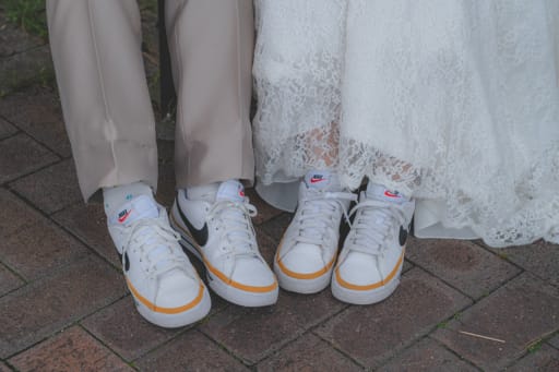 お二人お揃いのスニーカーももってきてくださいました♡
