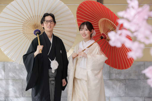 桜×和傘で華やかに🌸