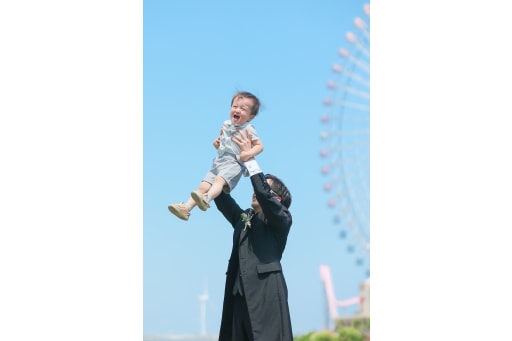 パパのダイナミックな高いたかいに大興奮