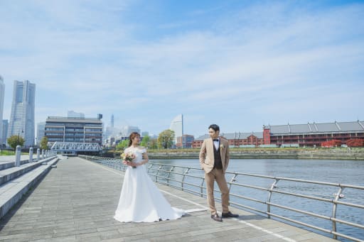 赤レンガを望むベイサイド