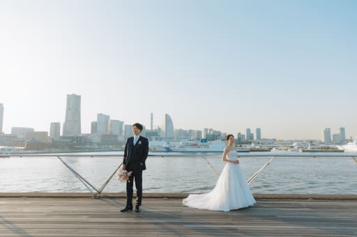 横浜のシンボル、大桟橋でのロケーション撮影