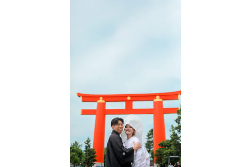 大鳥居の中に入っていただきました♡！