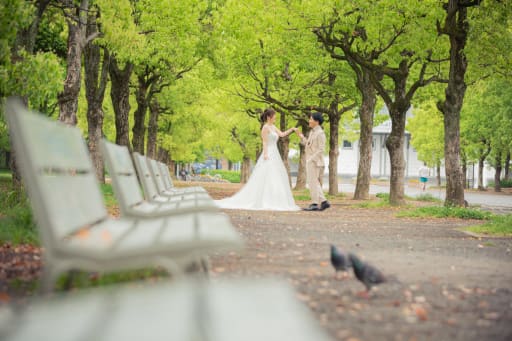 新緑に囲まれて