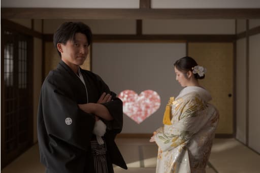 ご新郎様もかっこよくきめて！