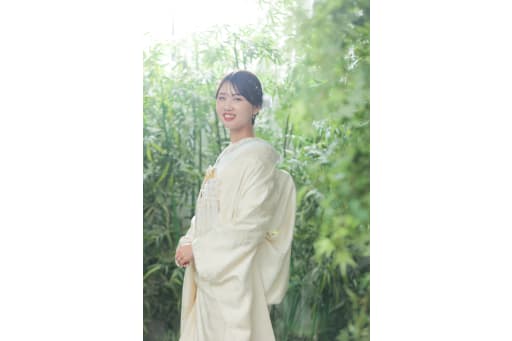 竹林で爽やかに