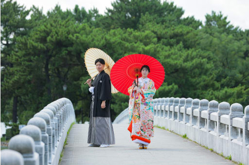 橋の上