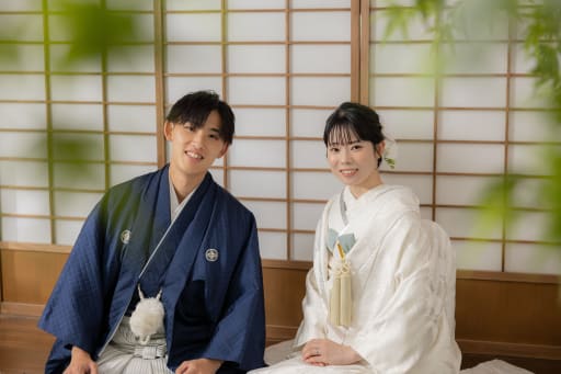 縁側で