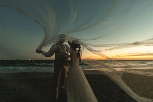 最後はベールで！