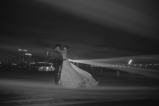 ベールを使用したロマンチックなお写真から♪ モノクロで仕上げてかっこよく＾＾