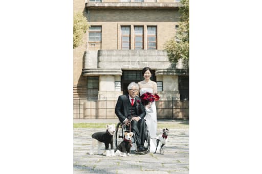愛犬と一緒に