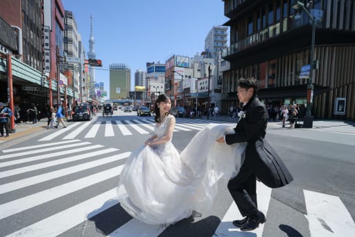 スカイツリーも一緒に写せます