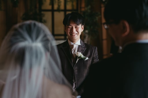 結婚式と同じ進行で撮影が可能！