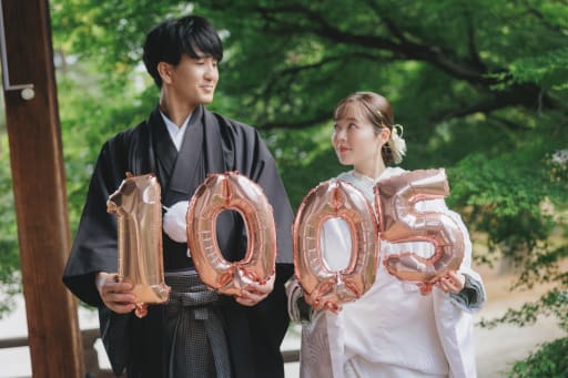 風船を使ってお二人らしく