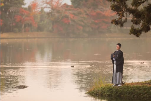 ご新郎様ソロ写真を渋く！