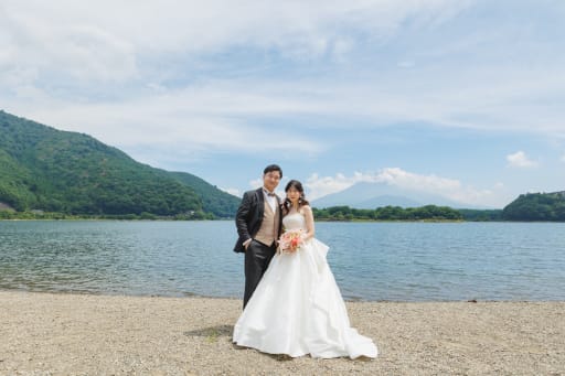 富士山と湖
