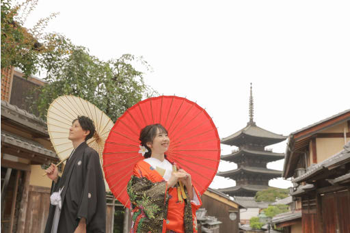 五重塔を背景に・・・