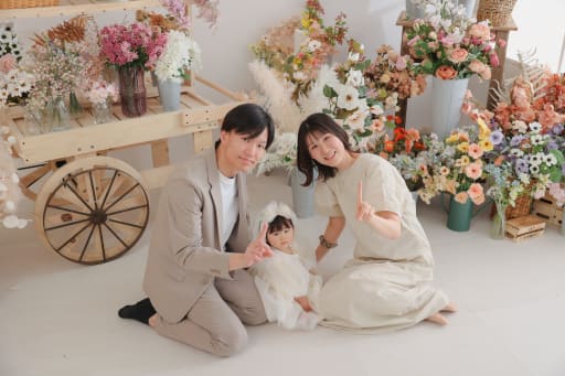 家族3人で