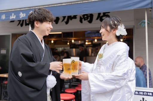 ビールで乾杯！