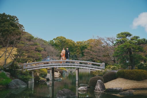 園内は 空いていたこともあり、大きく庭園を残したショットも撮影させていただきました！