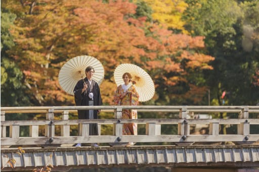 この橋も和装映えスポット♪