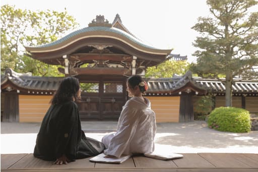 庭園を見ながら