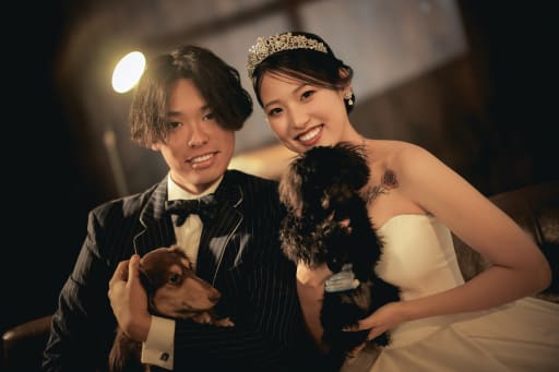 ラストは再びワンちゃんを抱いての撮影。