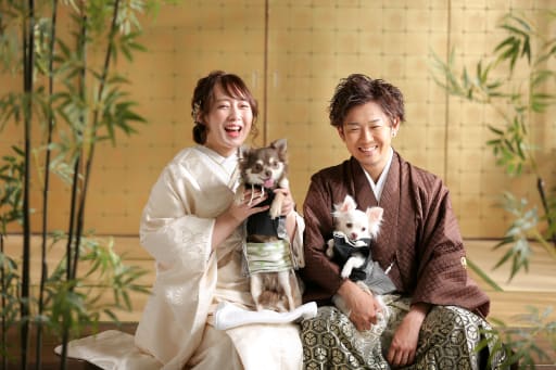 愛犬と一緒に