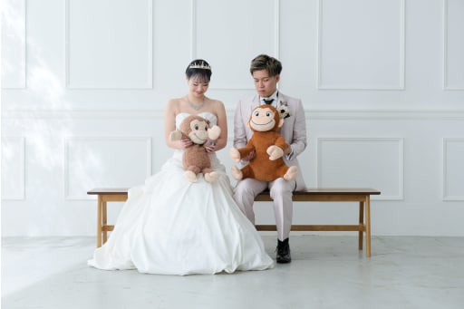 ぬいぐるみと一緒に