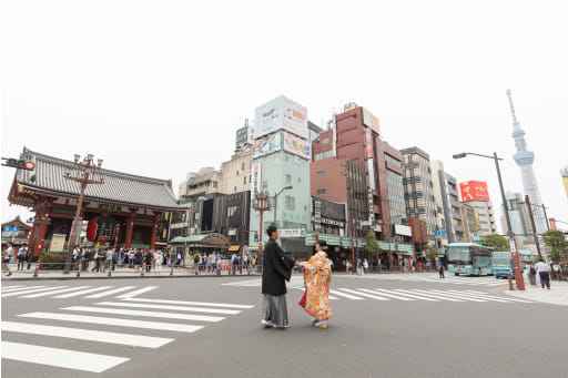 雷門とスカイツリー