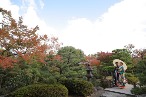 紅葉の景色と