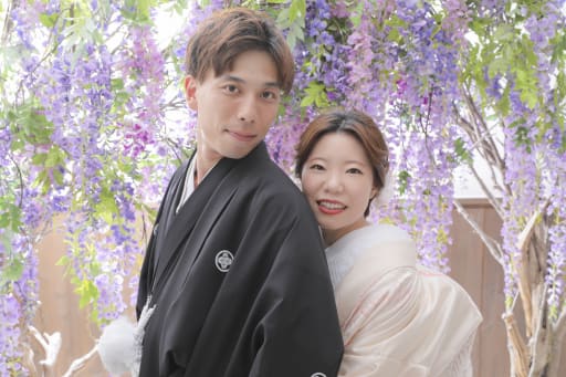 藤の花で華やかに