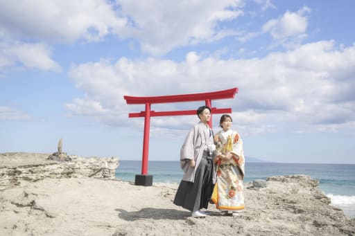 青い空×赤い鳥居