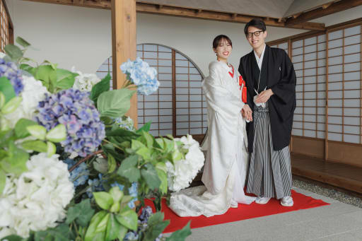 紫陽花とふたり