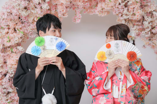 桜のアーチの前で！　4