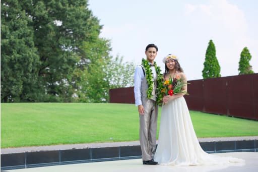 チャペルのあとはガーデンへ！