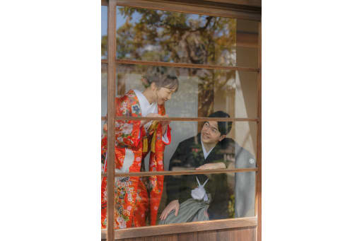 楽しそうに景色を見ているふたり