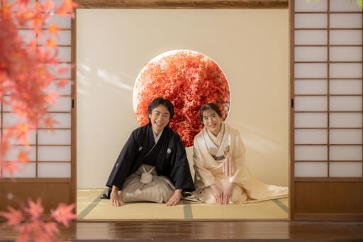 和装の締めは正座ショットで！！