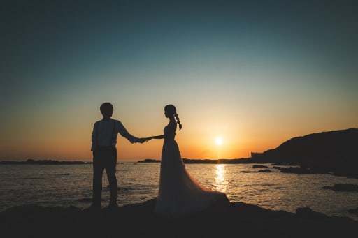 夕景シルエット