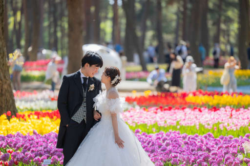 チューリップとも撮影可能です！！