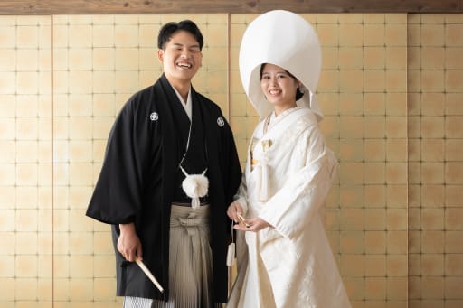綿帽子姿で魅せる笑顔の並び