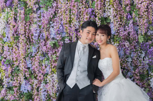 華やかなフラワーウォール  