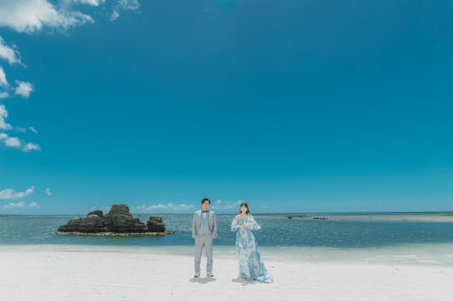 青のカラードレス！海へ飛び出そう