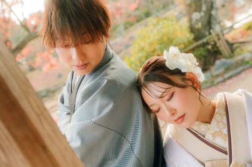 ラストカットは少しベンチで休まれるお二人