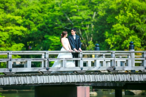 奈良公園浮見堂で