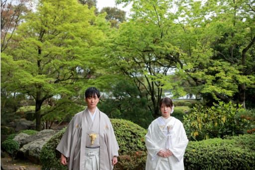 新緑とおふたり