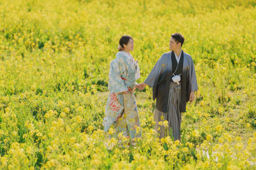 菜の花に包まれて♡