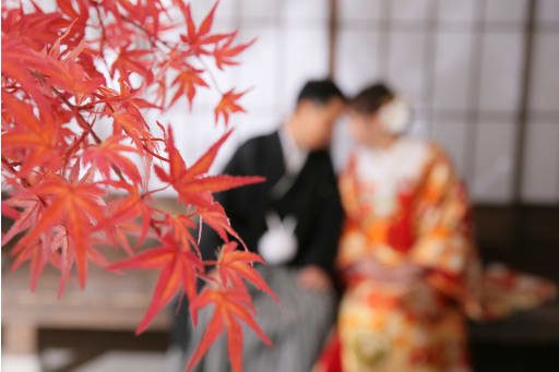縁側で