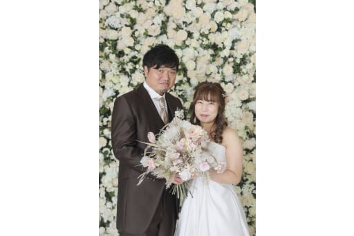 お花に囲まれて